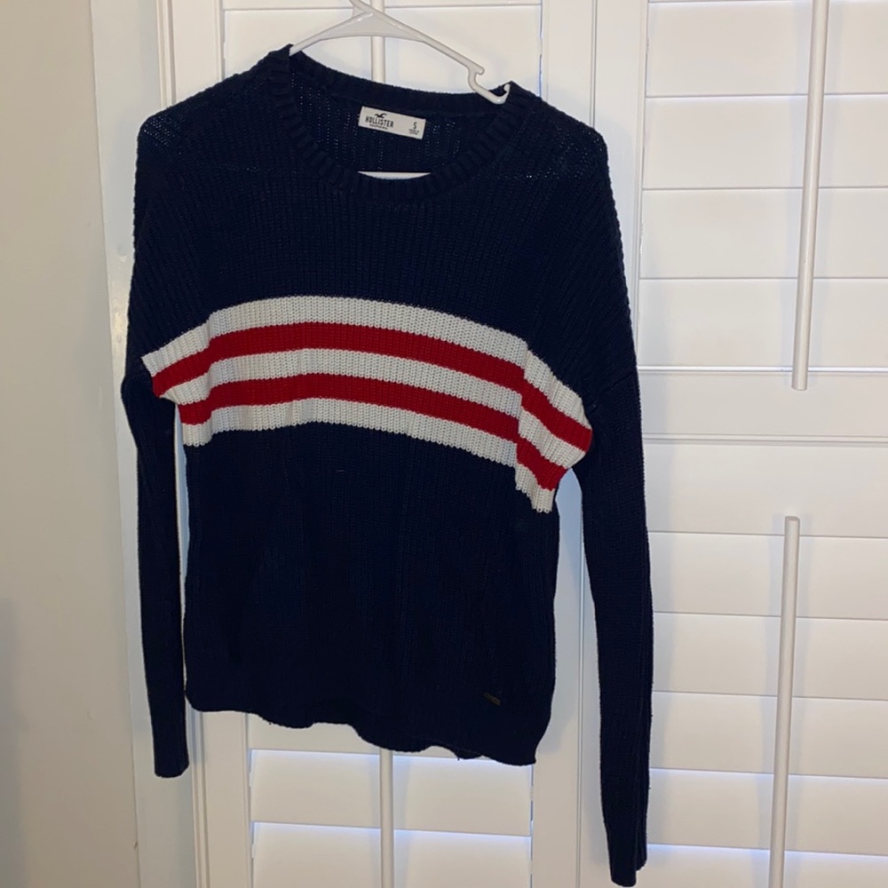 Red white blue stripped sweater